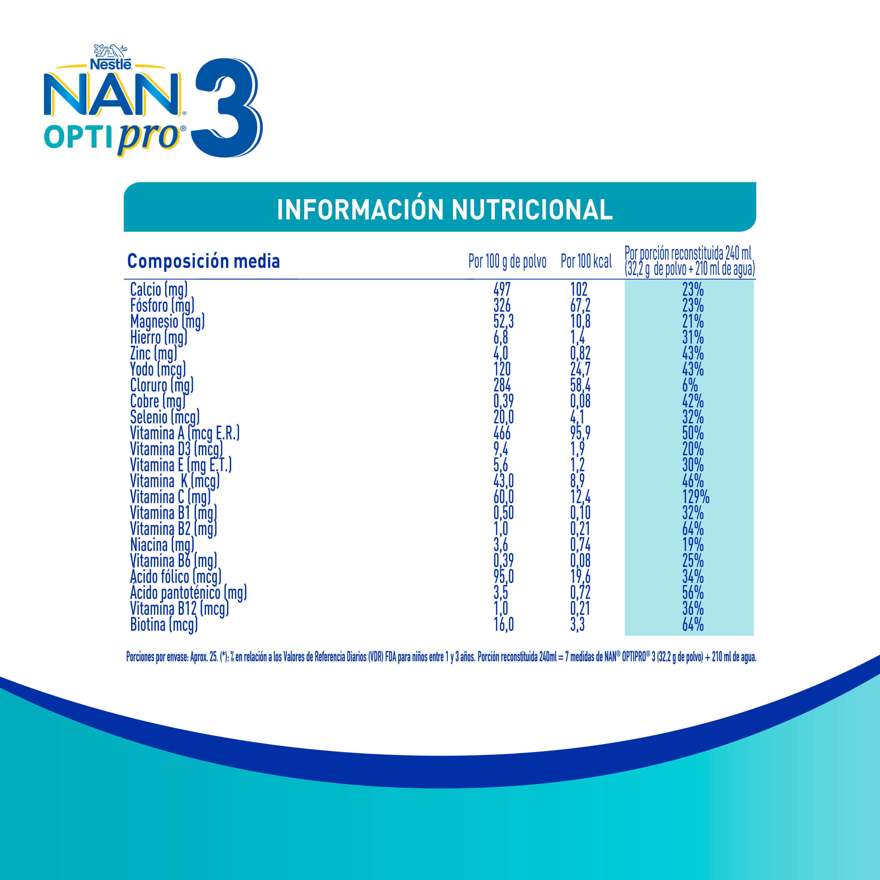 Fórmula Infantil NAN® 3 OPTIPRO® 800g