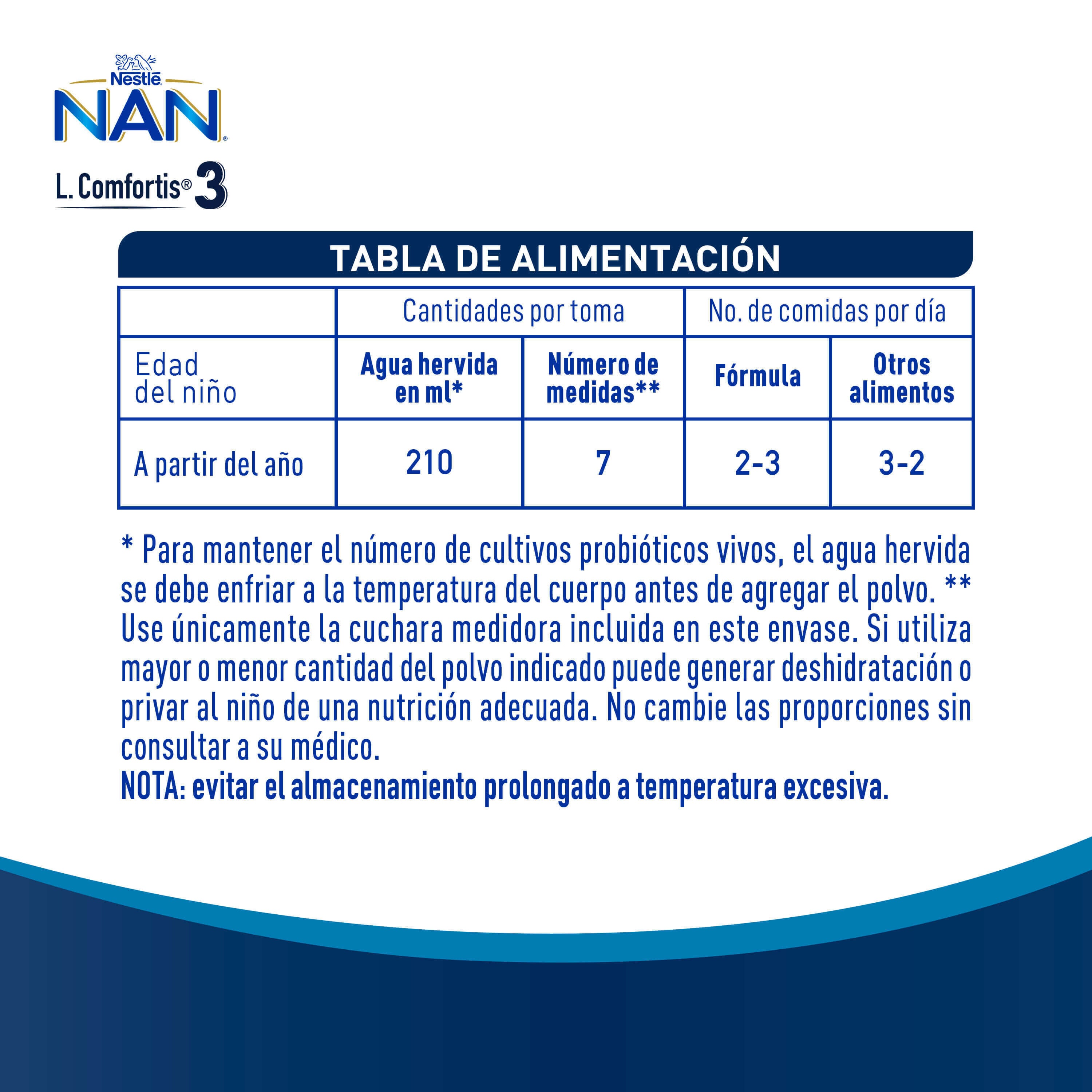 Fórmula láctea NAN® 3 L COMFORTIS® 800g