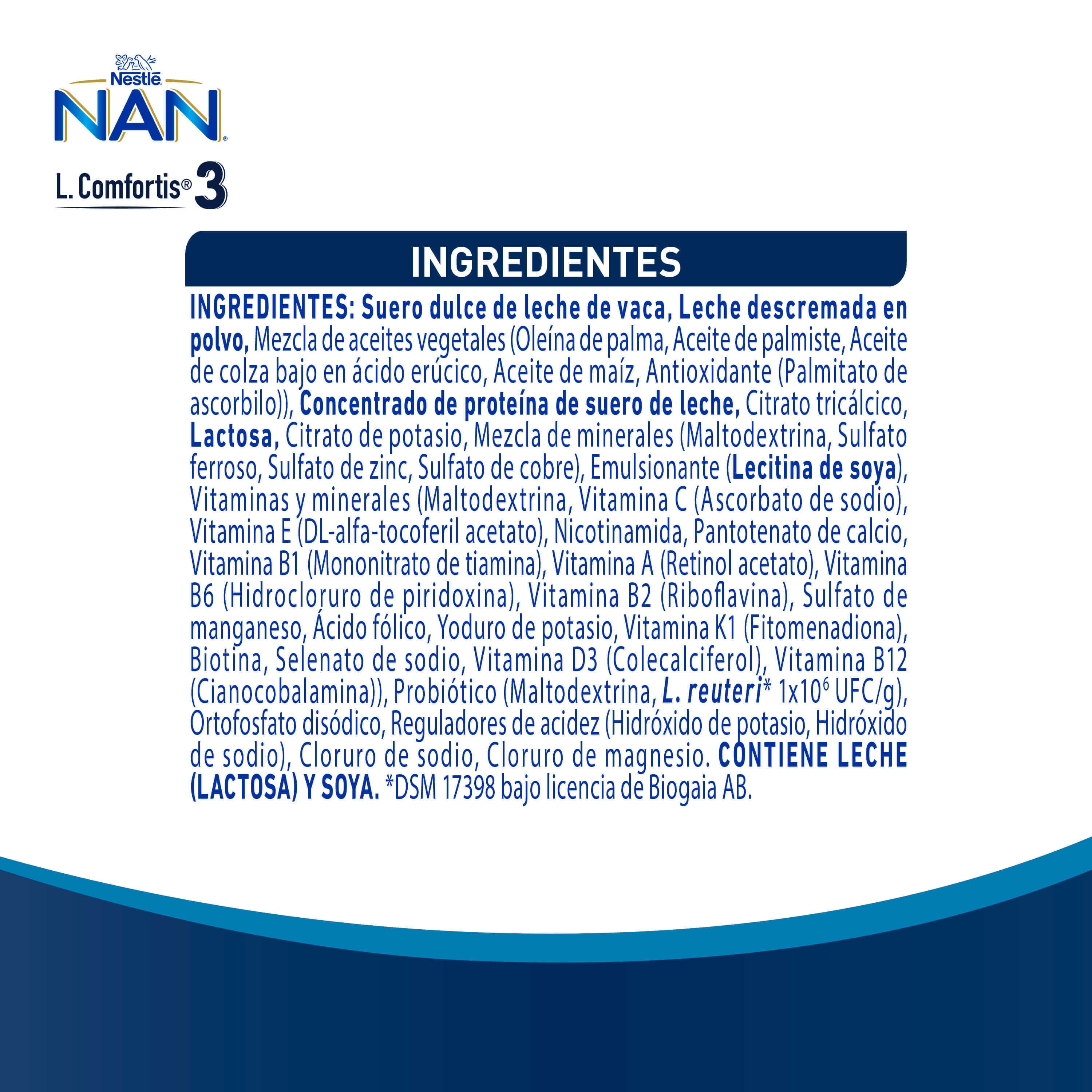 Fórmula láctea NAN® 3 L COMFORTIS® 800g