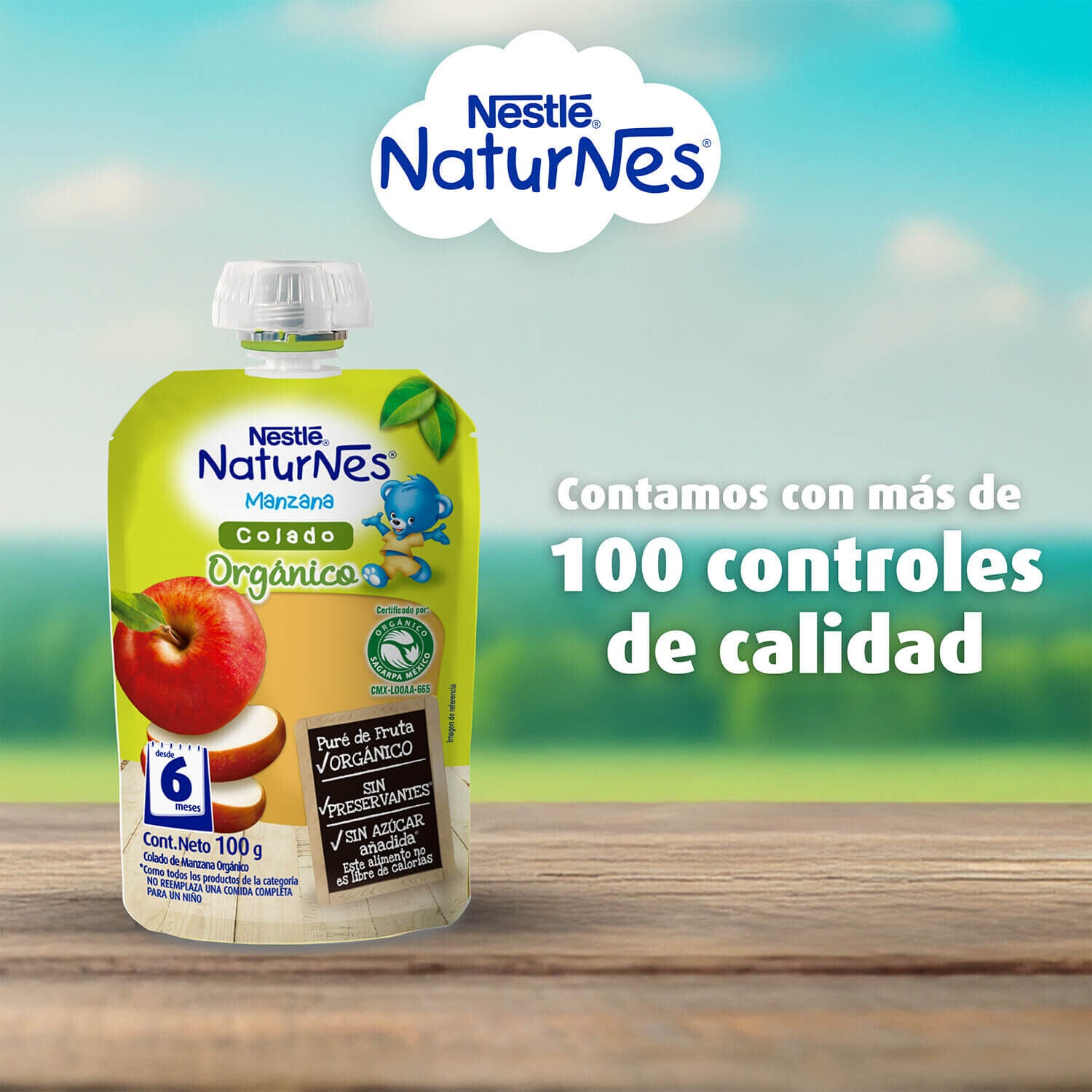 Colado Naturnes Orgánico Manzana 100g