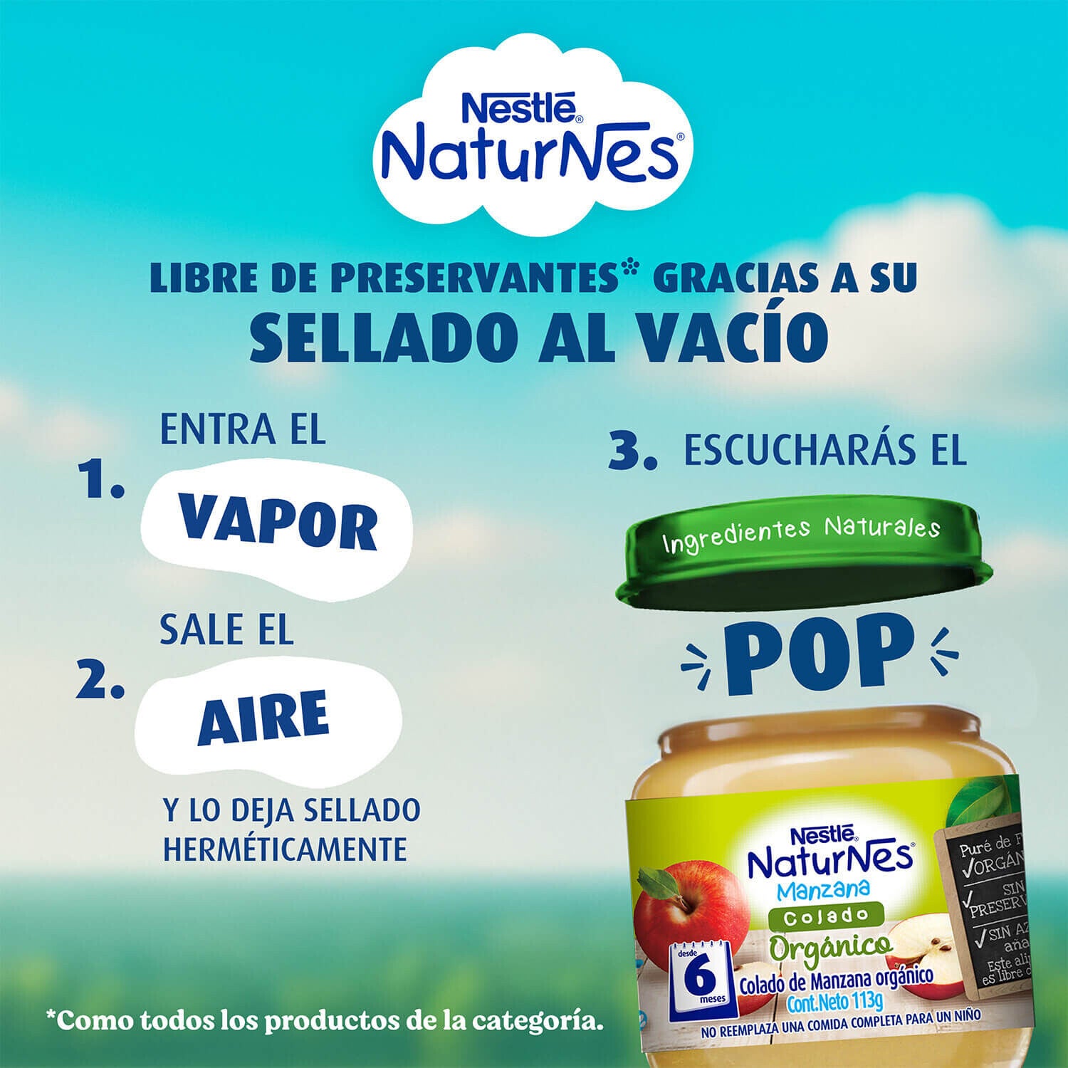 Colado Naturnes® Orgánico Manzana 113g