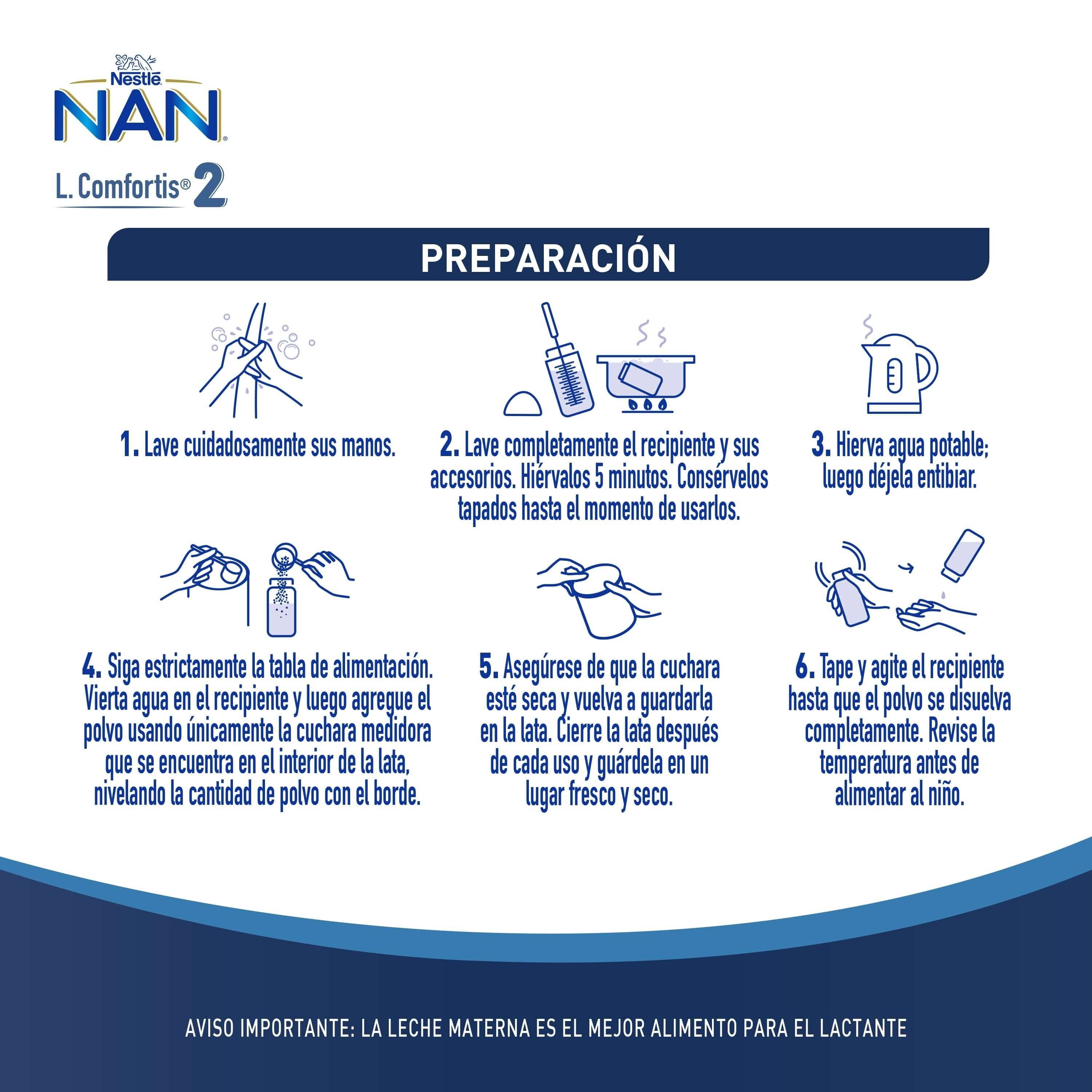 Fórmula Infantil NAN® 2 L Comfortis 800g