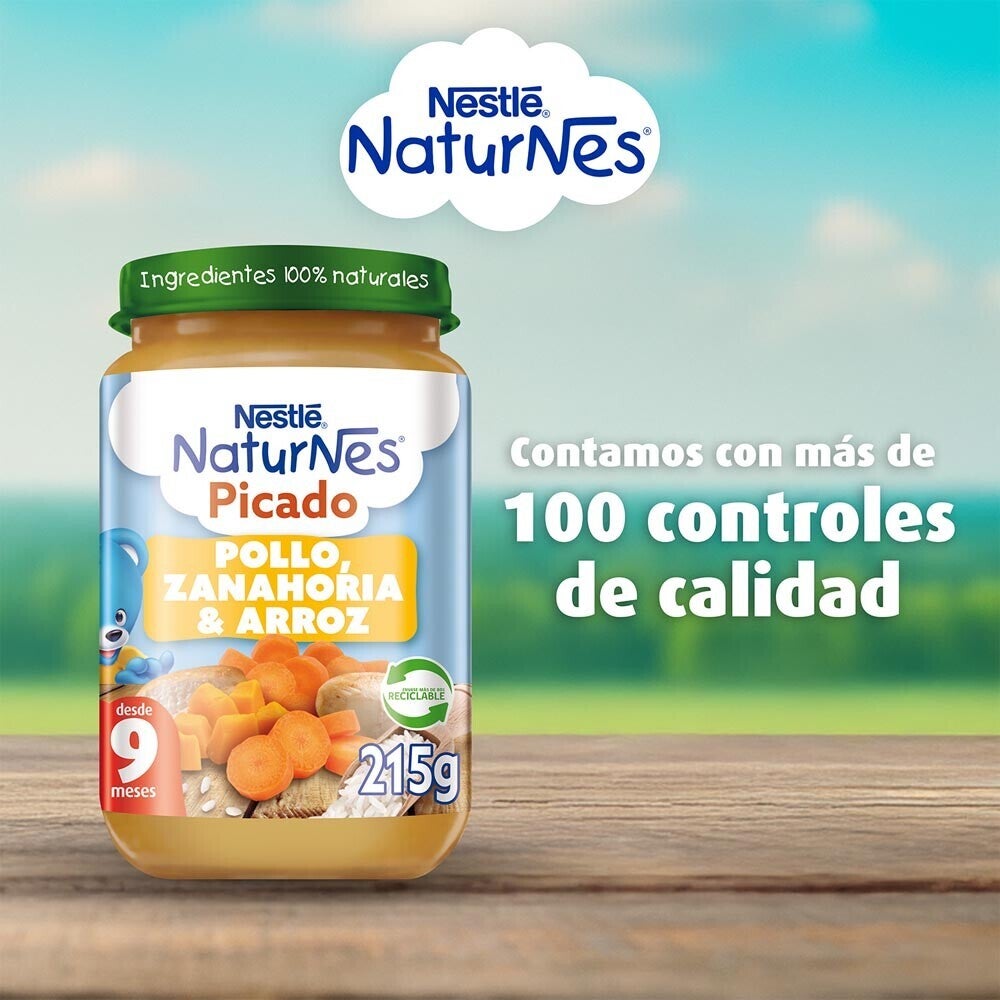 Picado Naturnes Pollo, Zanahoria y Arroz 215g