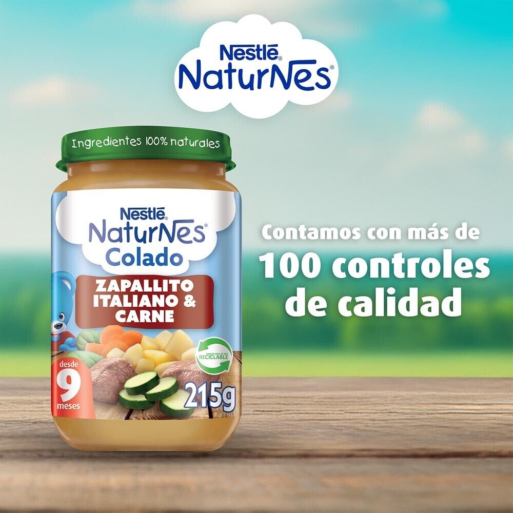 Colado Naturnes Zapallito Italiano y Carne 215g 