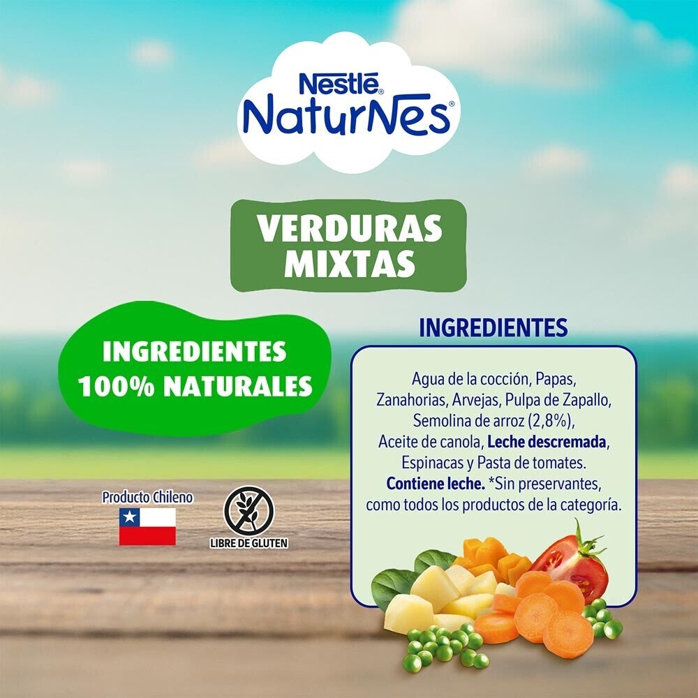 Colado Naturnes Verduras Mixtas 215g