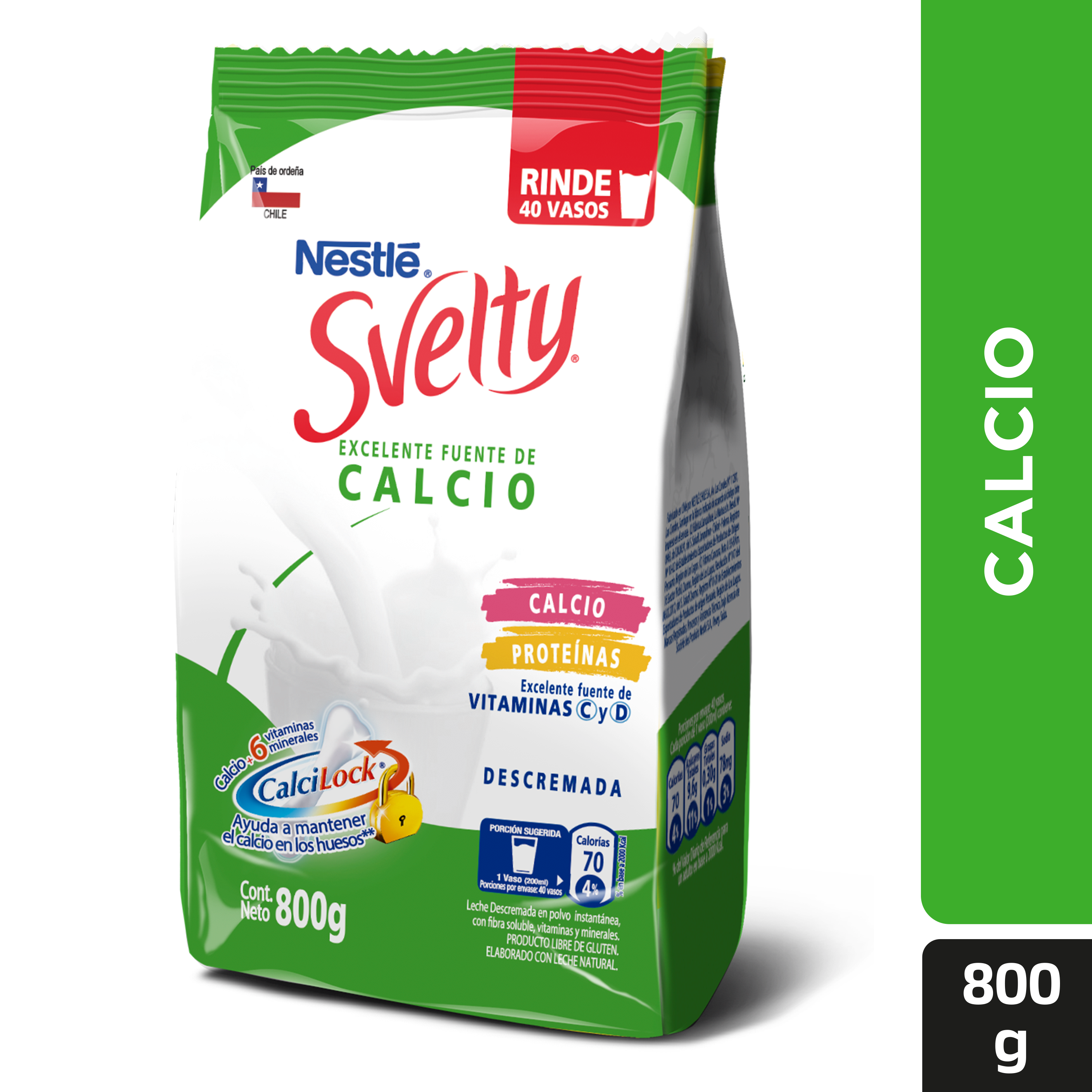 Leche en Polvo SVELTY® CalciLock Extra Calcio 800g 