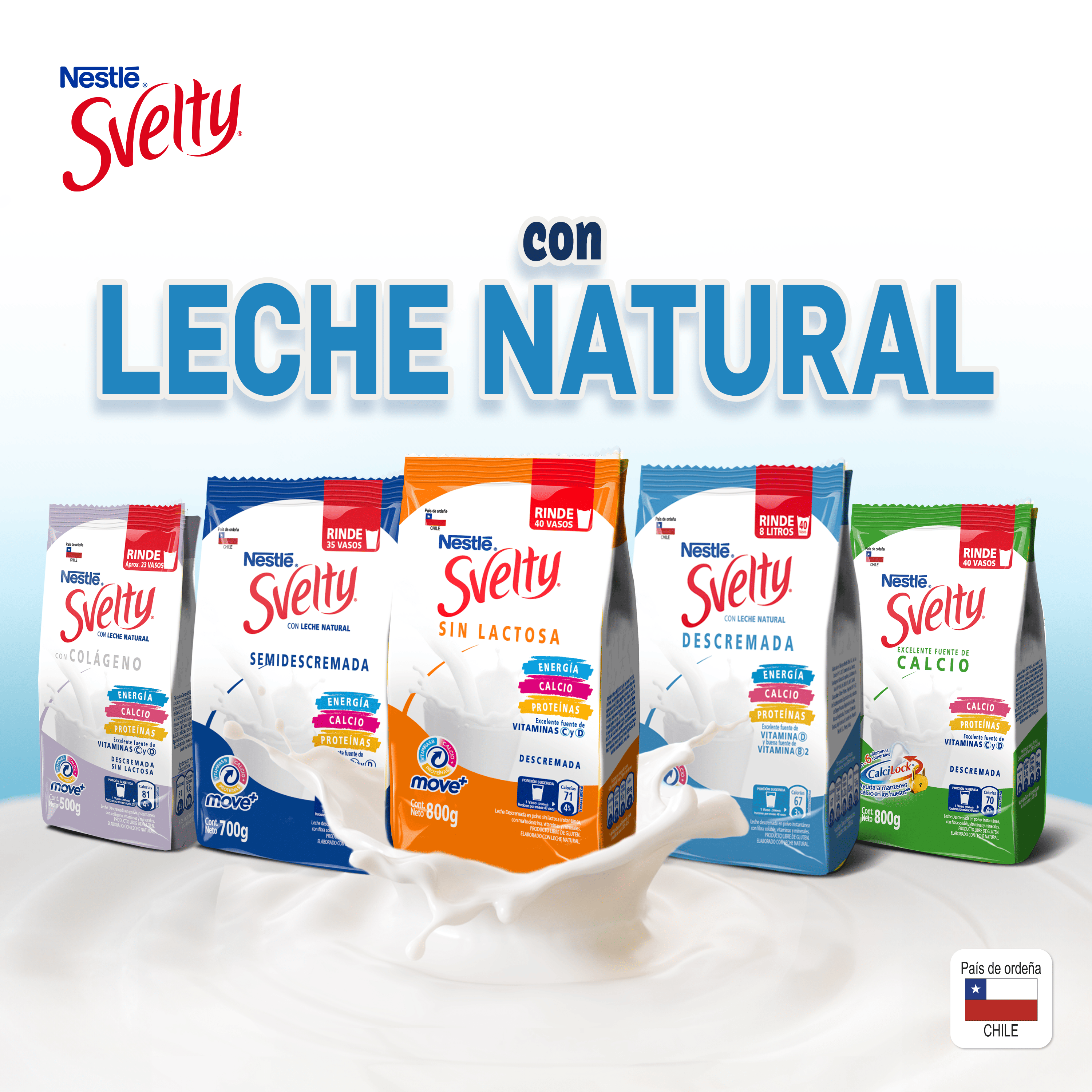 Leche en Polvo SVELTY® CalciLock Extra Calcio 800g 