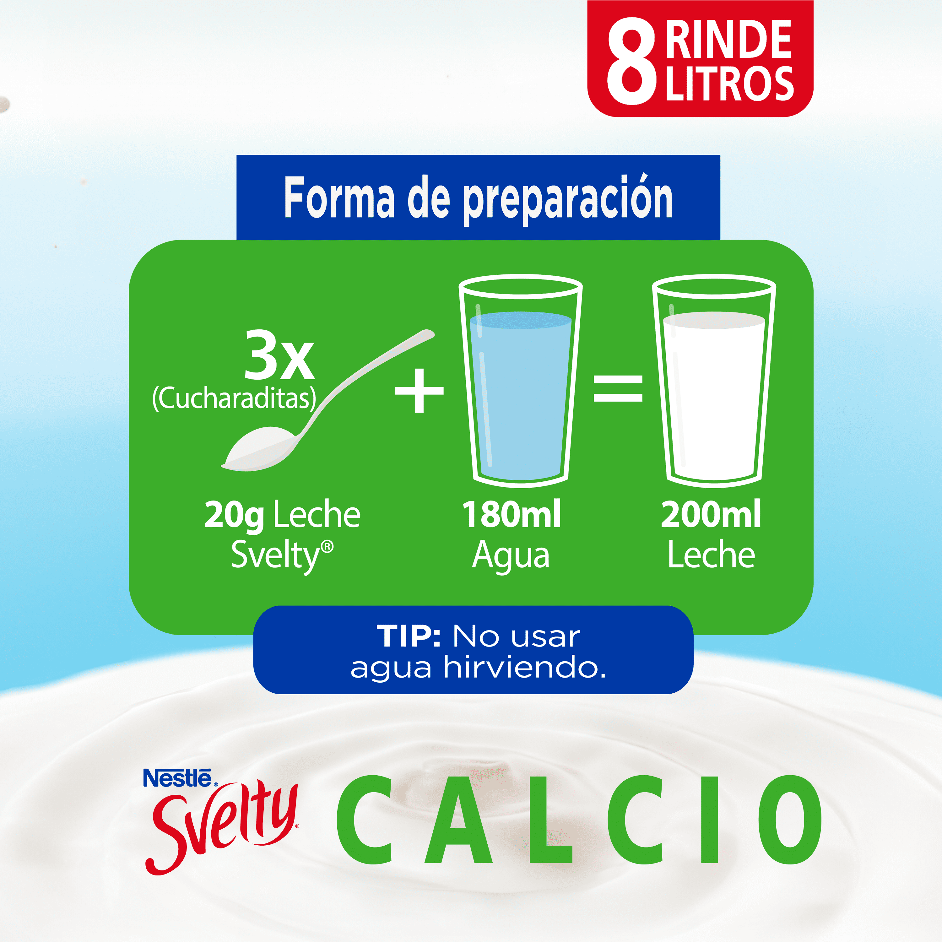 Leche en Polvo SVELTY® CalciLock Extra Calcio 800g 