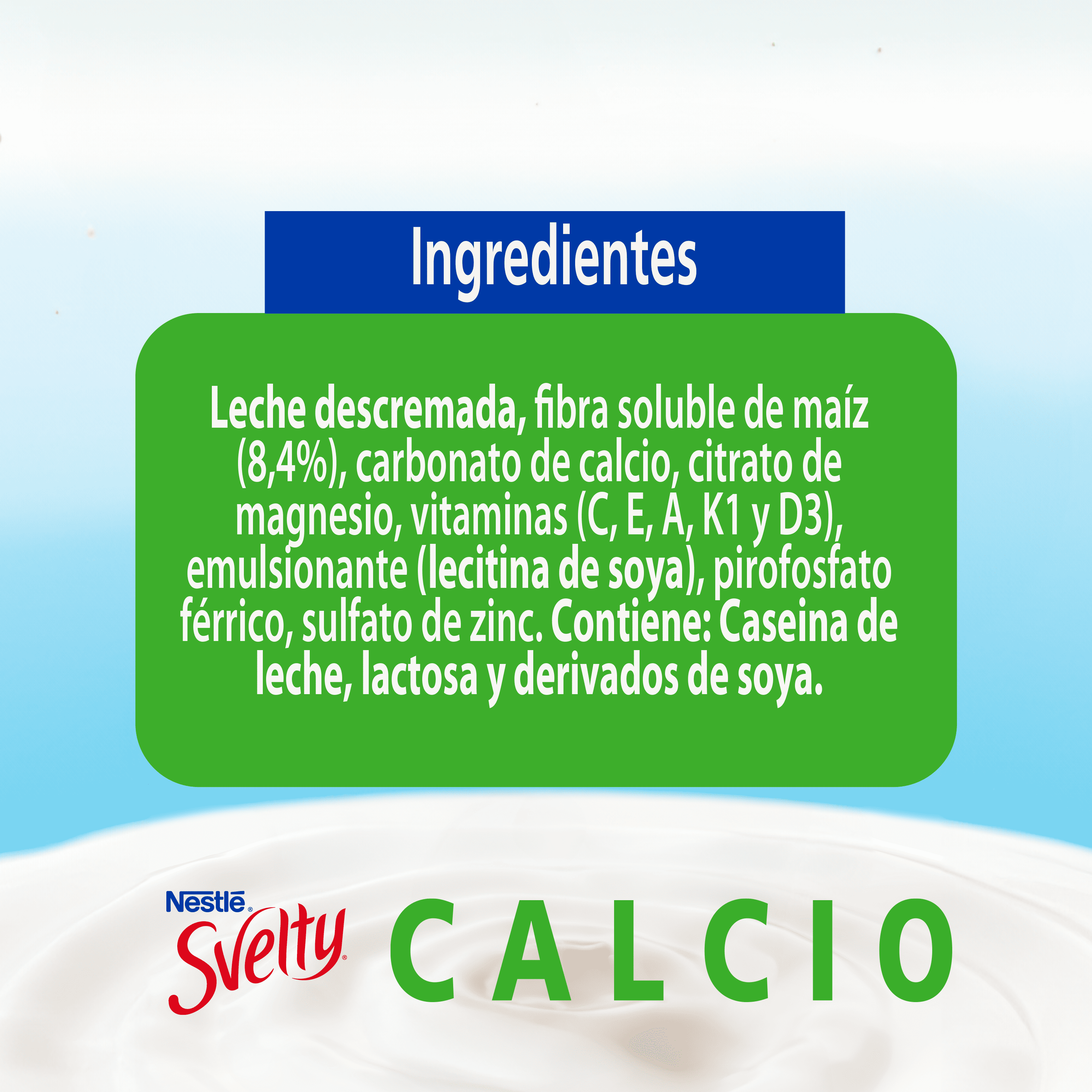 Leche en Polvo SVELTY® CalciLock Extra Calcio 800g 