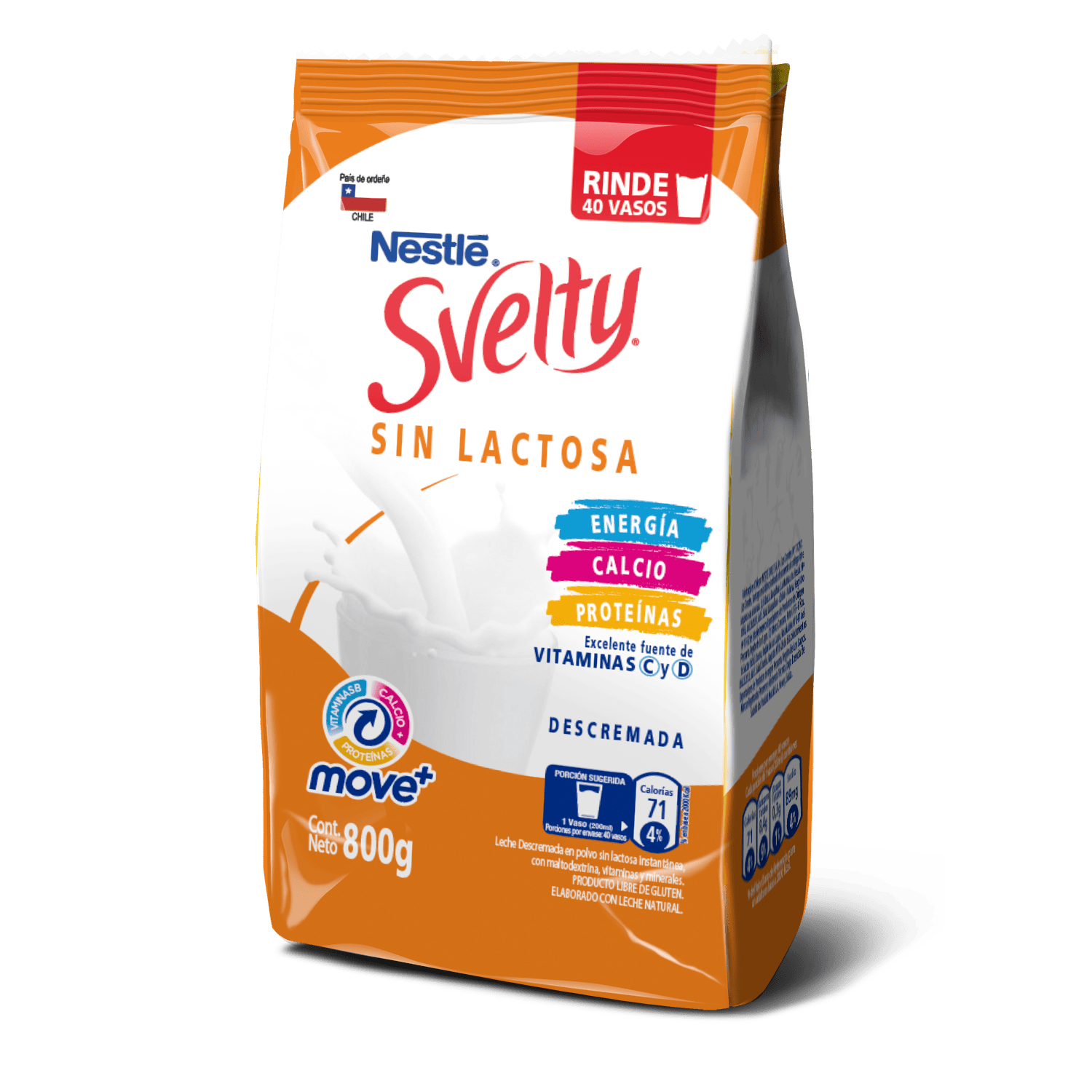 Leche en Polvo SVELTY® Sin lactosa Descremada