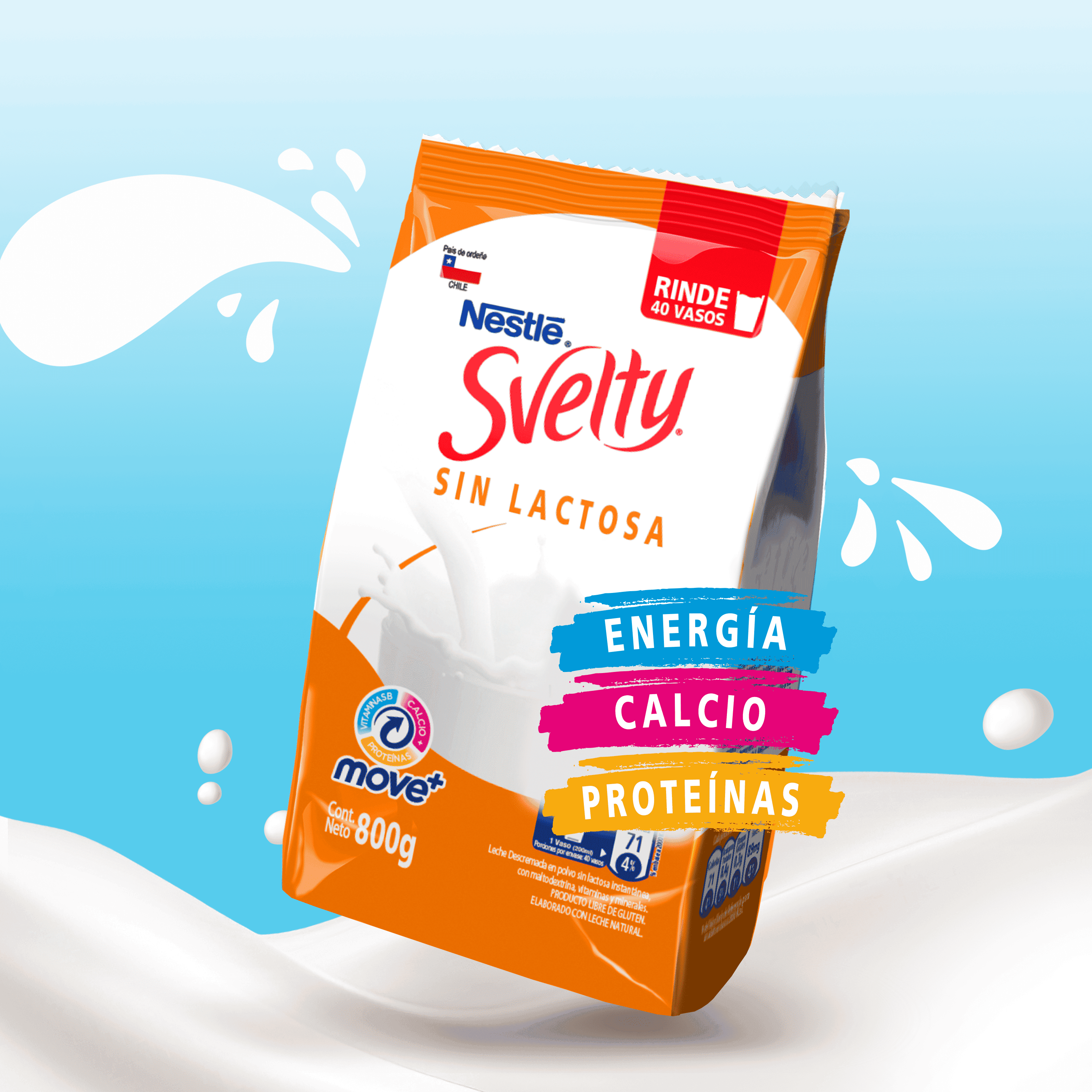 Leche en Polvo SVELTY® Sin lactosa Descremada