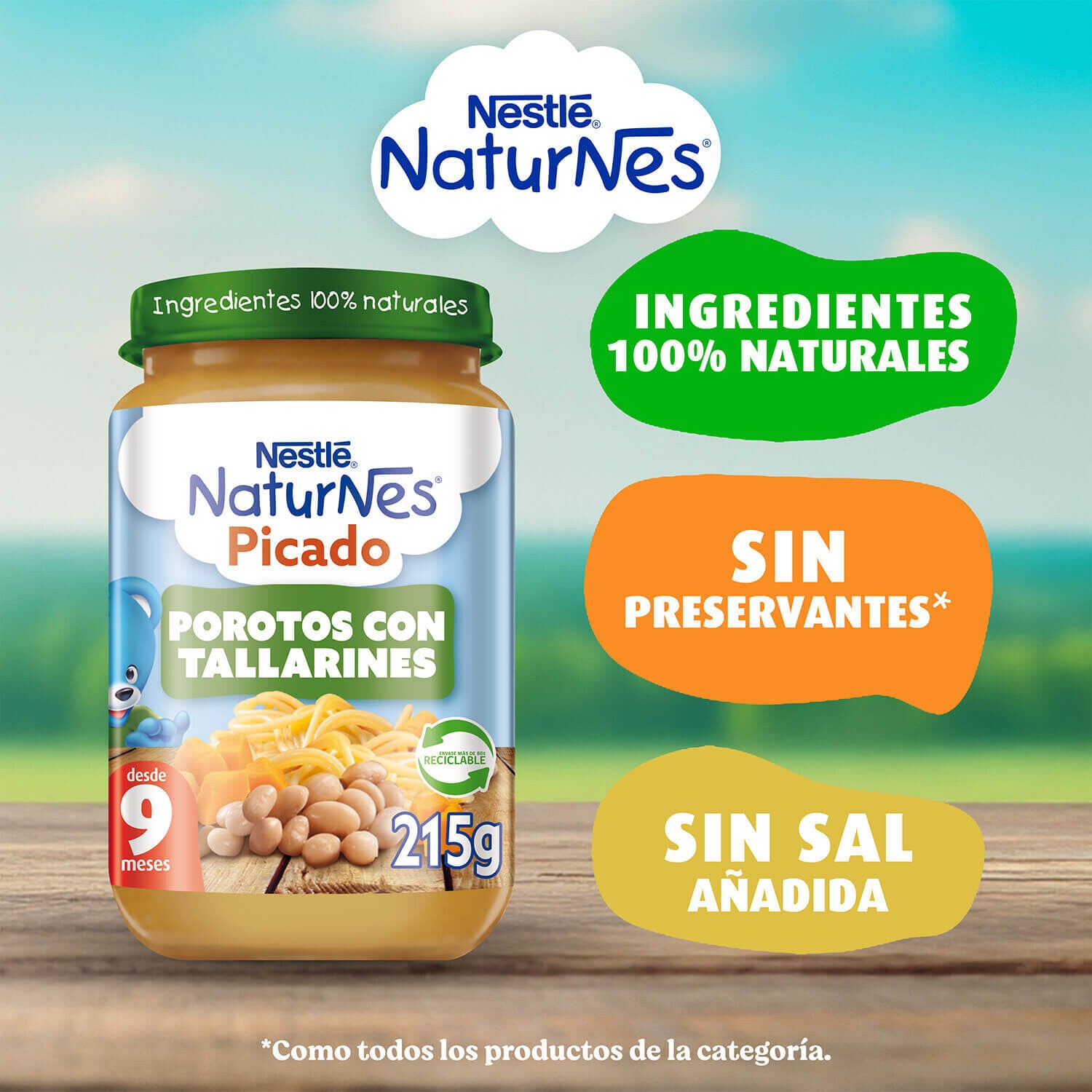 Picado Naturnes Porotos con Tallarines