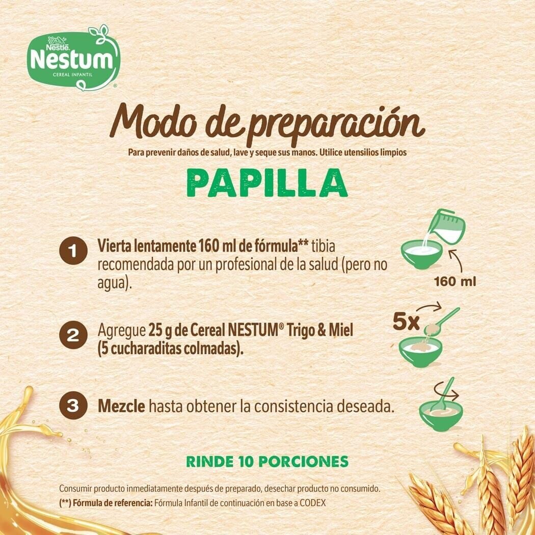 Cereal Infantil Nestum® Trigo y Miel 250g