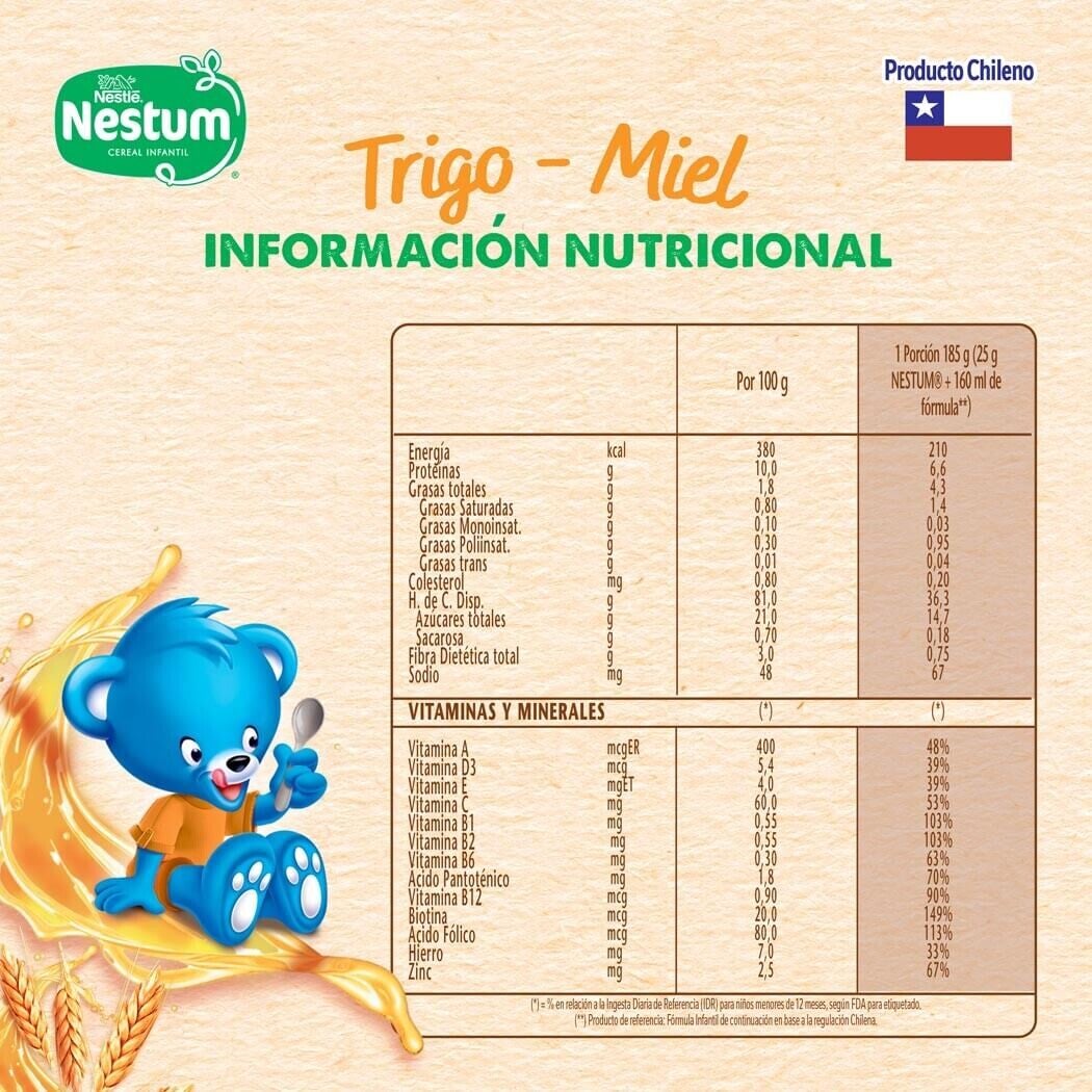 Cereal Infantil Nestum® Trigo y Miel 250g
