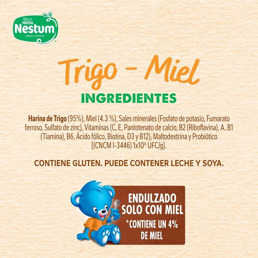 Cereal Infantil Nestum® Trigo y Miel 250g