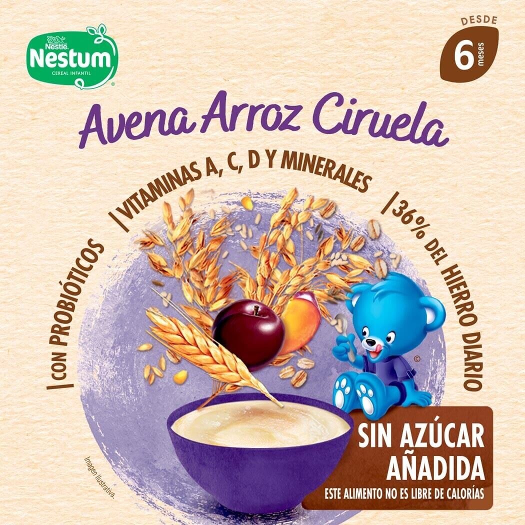 Cereal Infantil Nestum® Avena Arroz y Ciruela 270g