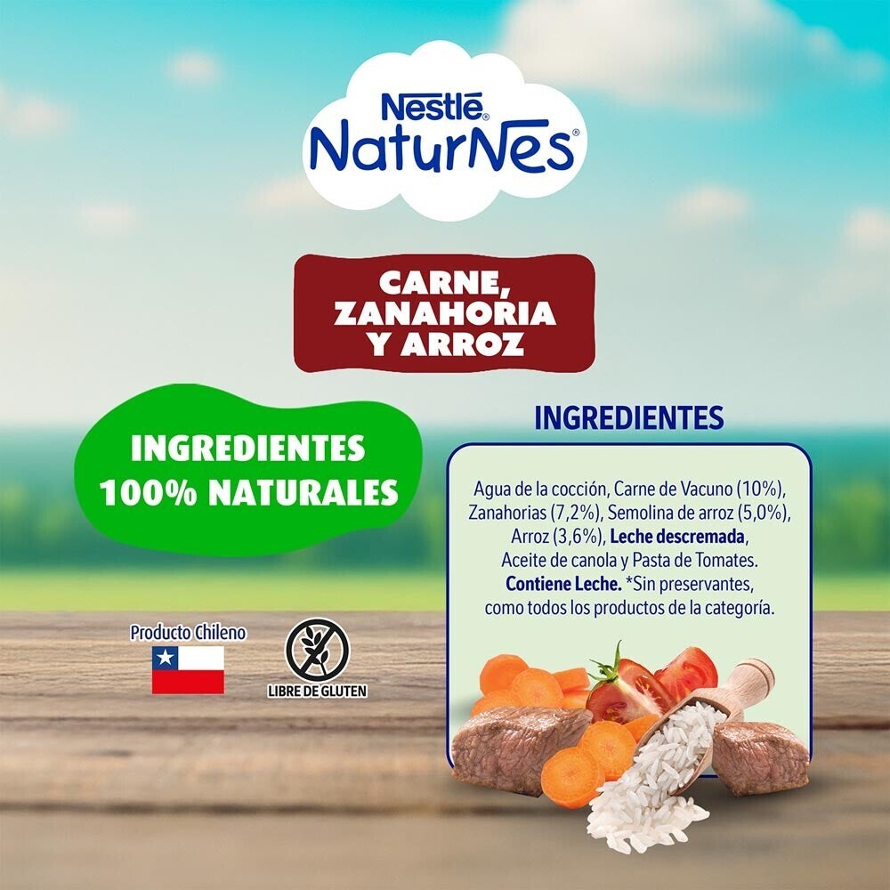Picado Naturnes Carne, Zanahoria y Arroz 250g
