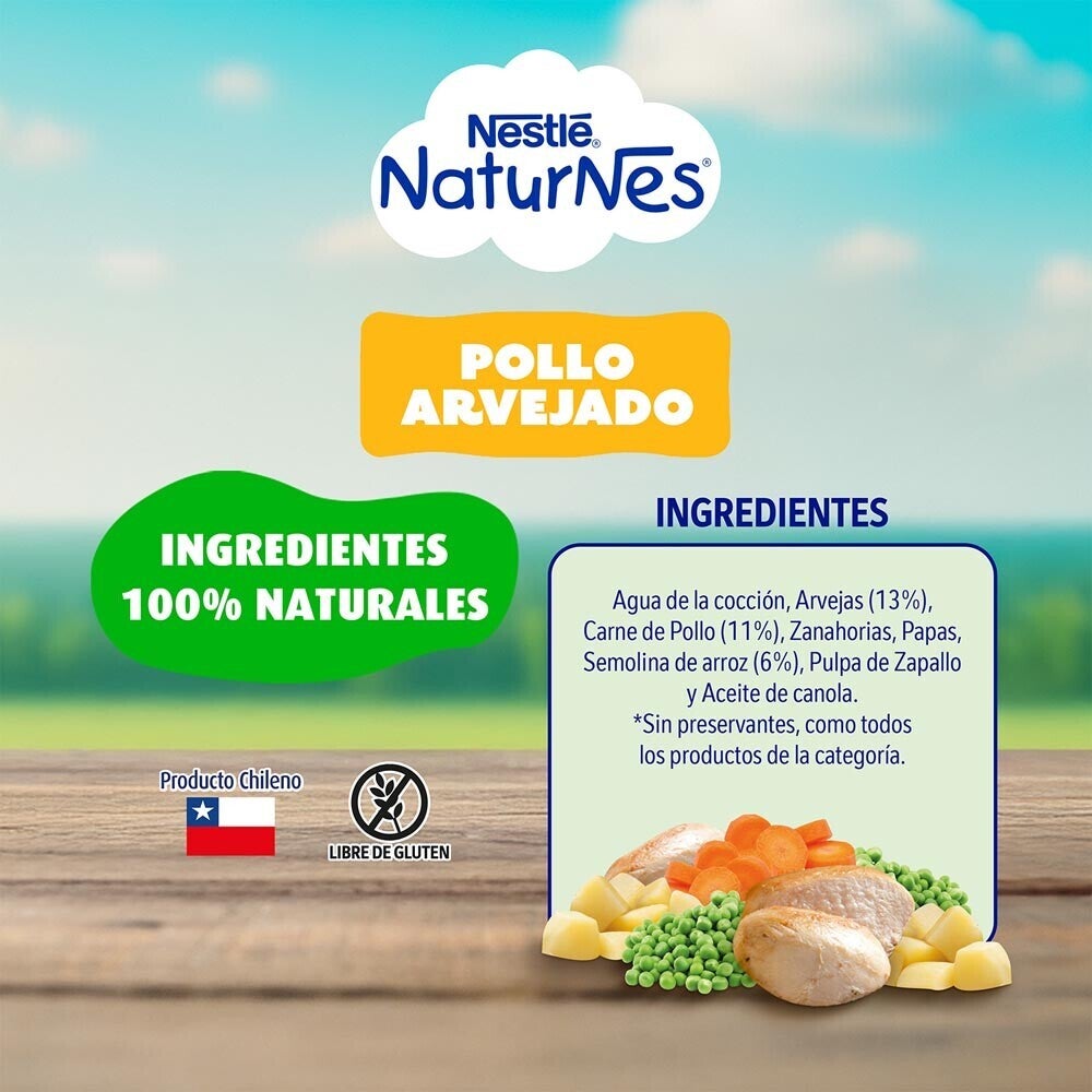 Picado Naturnes Pollo Arvejado 250g