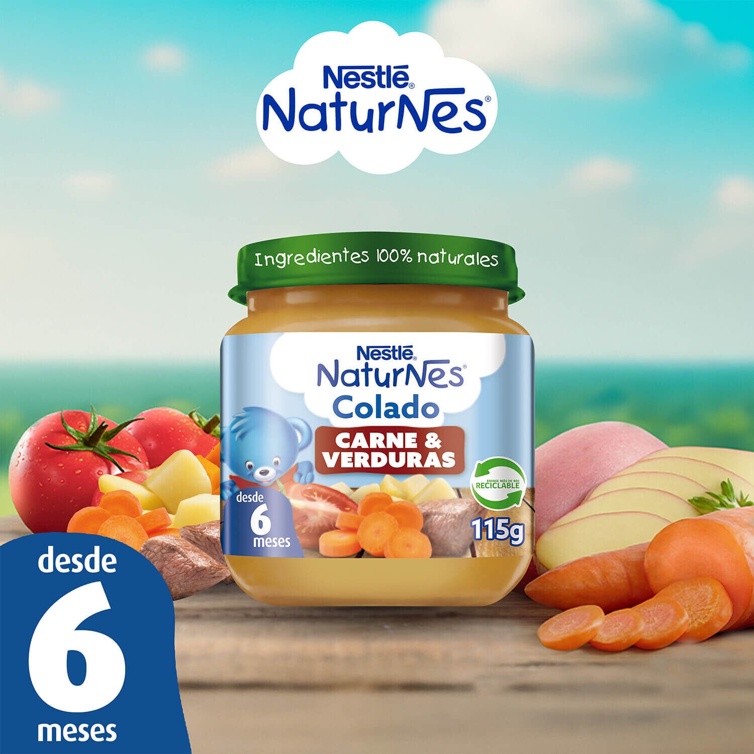 Colado Carne Verduras