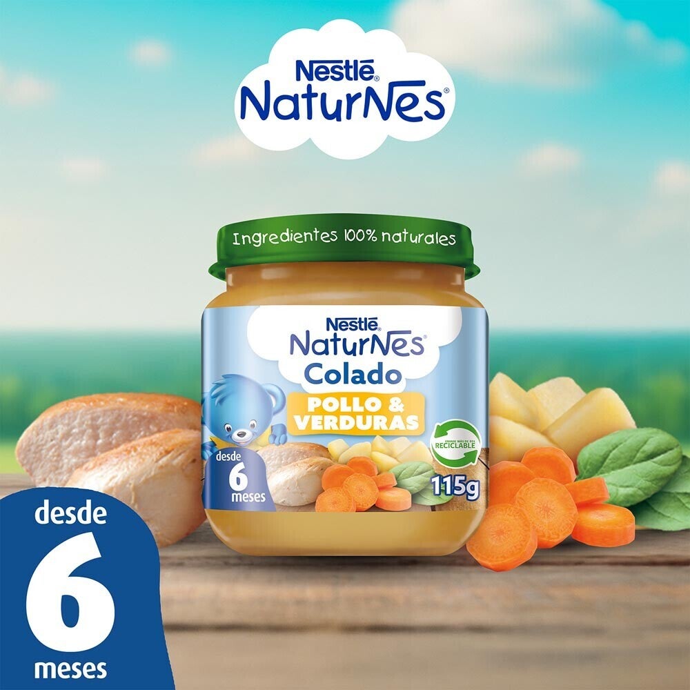 Colado Naturnes Pollo Verduras 115g