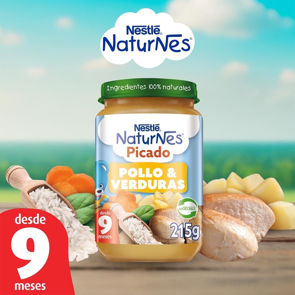 Picado Naturnes Pollo y Verduras 215g