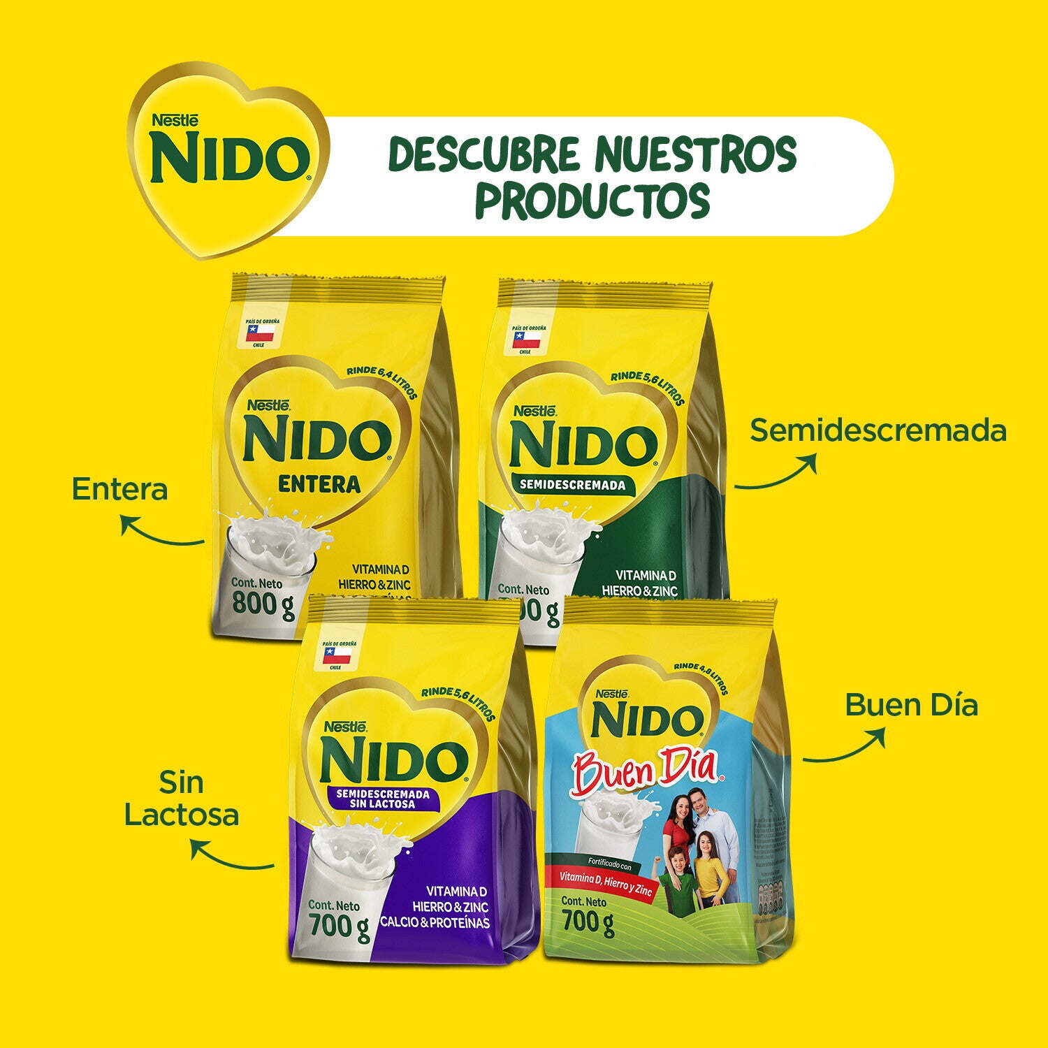 Bebida Láctea NIDO® Buen Día Semidescremada