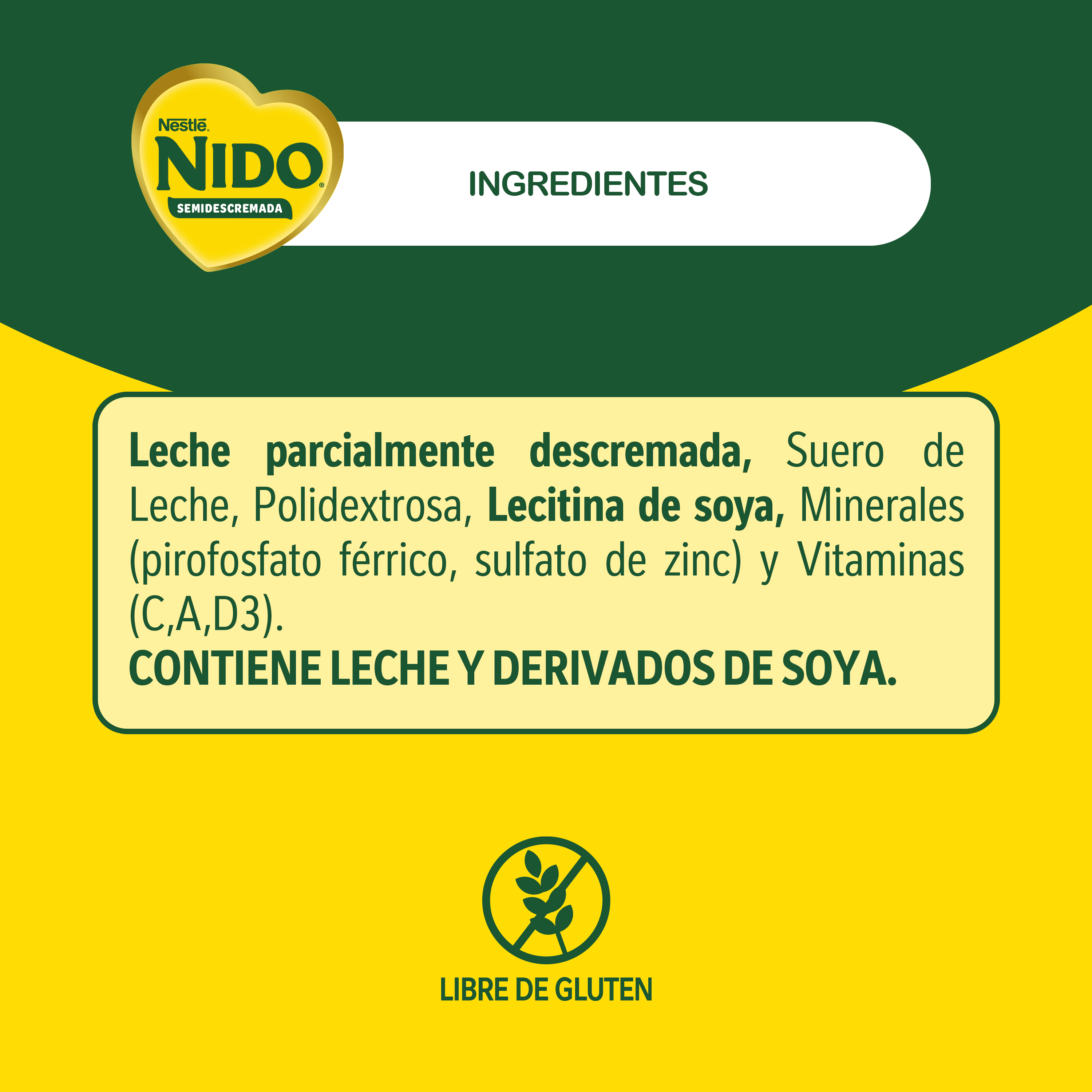 Leche en Polvo NIDO® Semidescremada