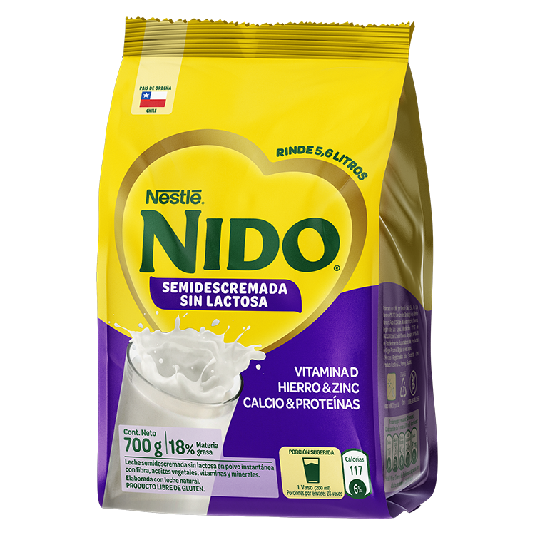Leche en Polvo NIDO® Semidescremada Sin Lactosa 