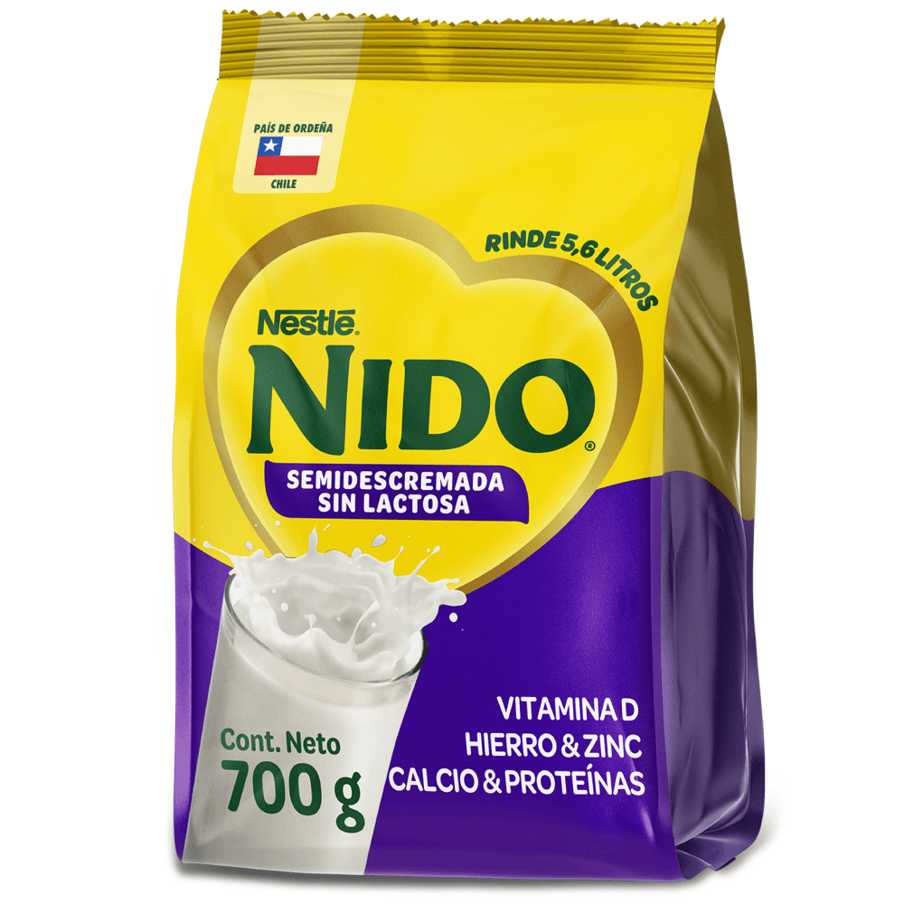 Leche en Polvo NIDO® Semidescremada Sin Lactosa
