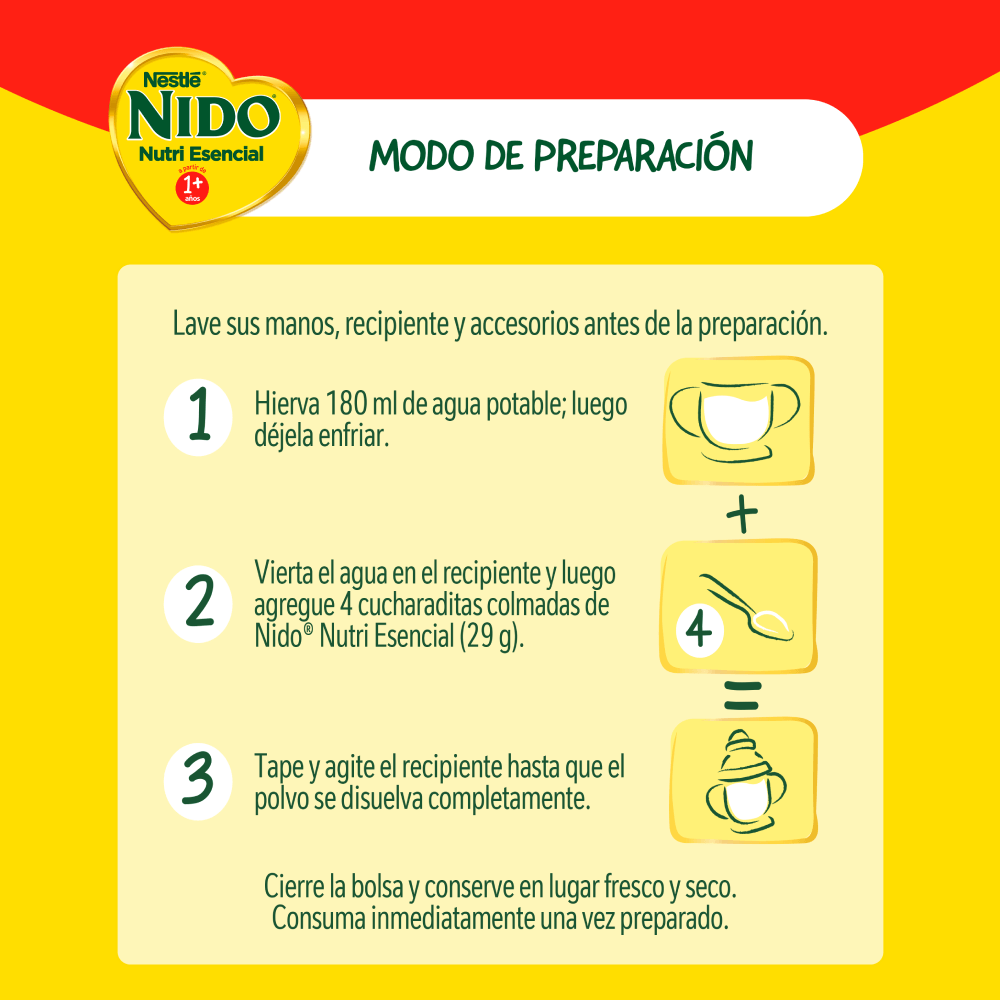 Fórmula Láctea NIDO® 1+ Nutri Esencial