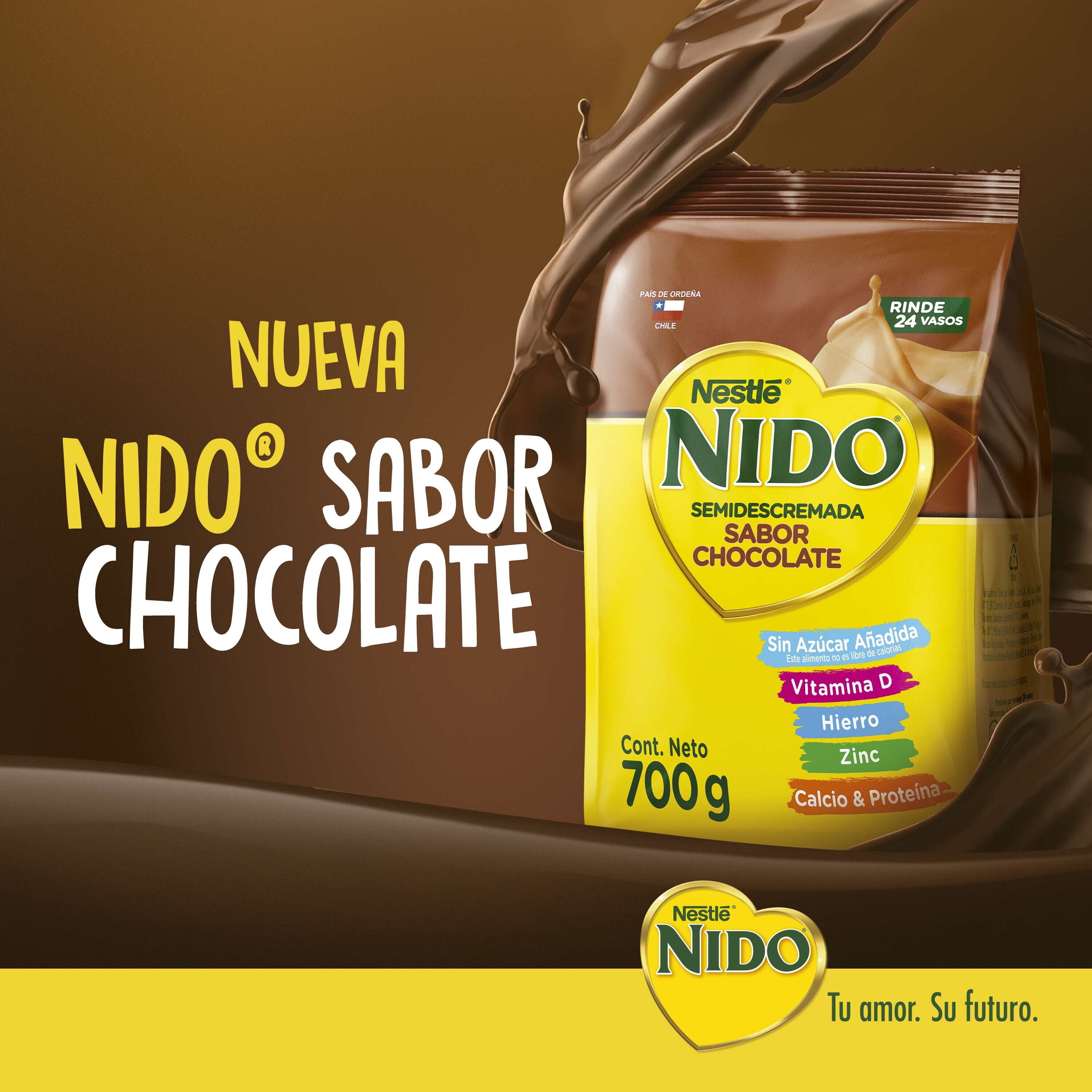 Nido Semidescremada Sabor Chocolate
