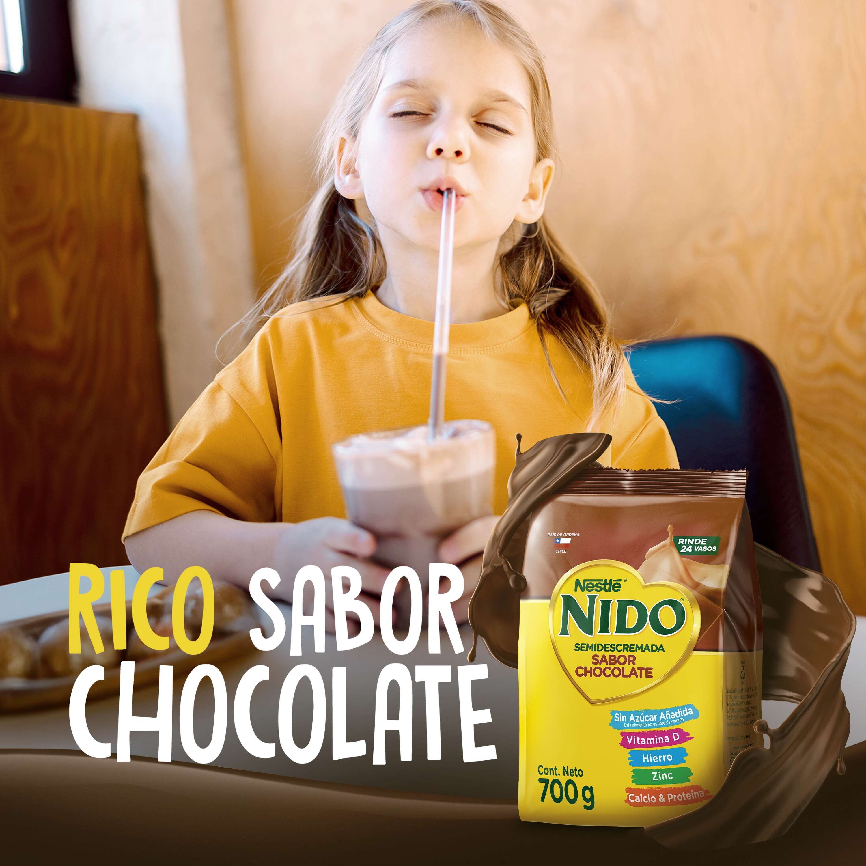 Nido Semidescremada Sabor Chocolate