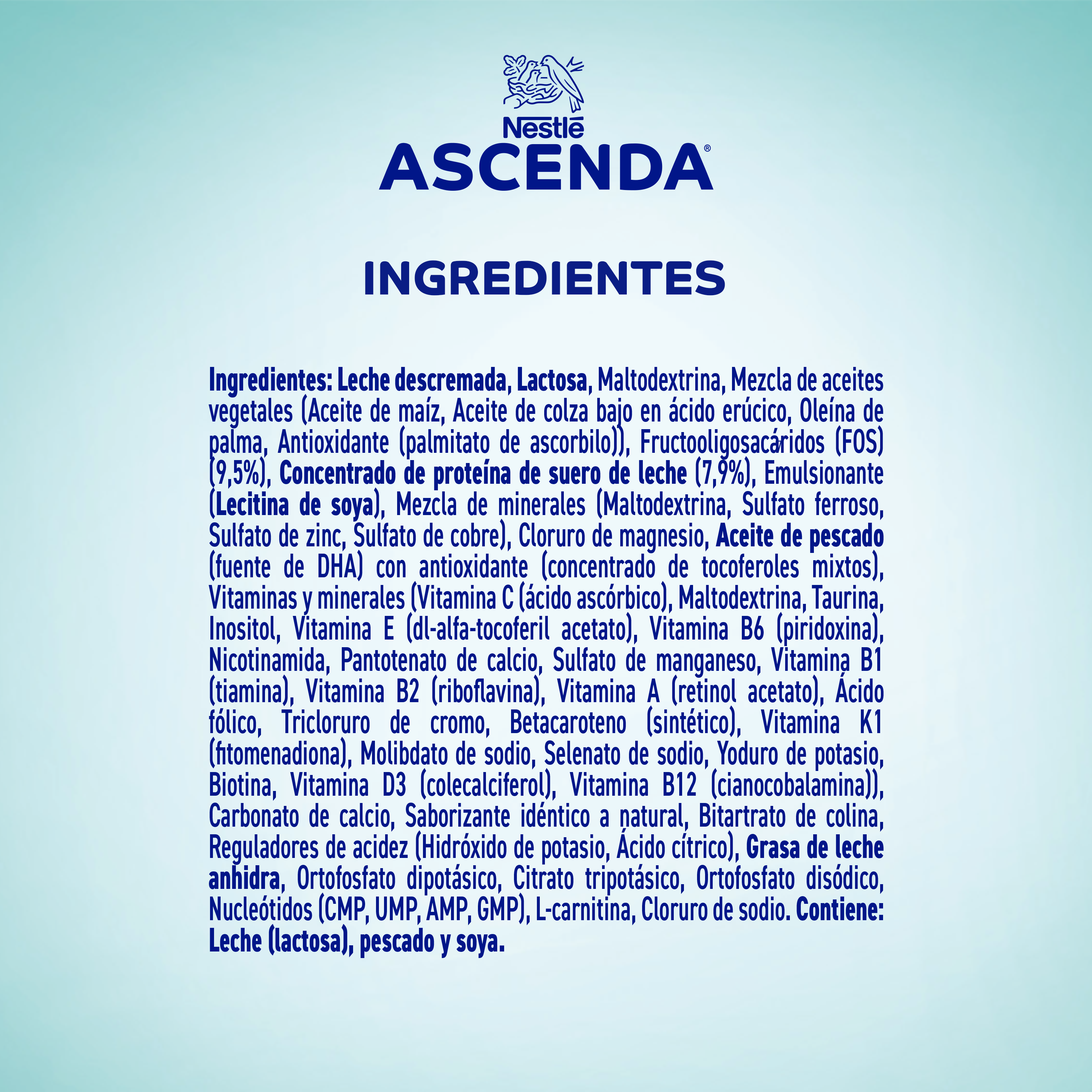 Ingredientes Ascenda
