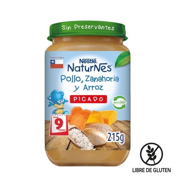 naturnes pollo zanahoria y arroz