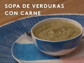 Sopa de Verduras con Carne y Nestum 5 Cereales