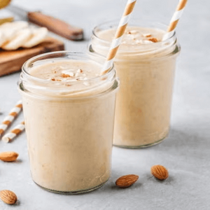 Malteada de coco y almendras