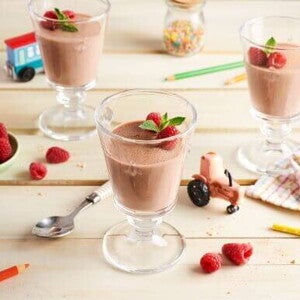 Mousse de chocolate en un pote