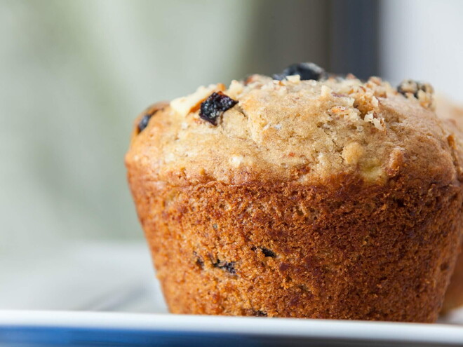 Muffin de avena y pasas en microondas muffin de avena al microondas
