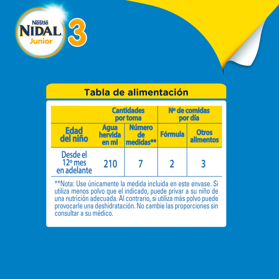 Fórmula Láctea NIDAL® 3  Junior 800g 