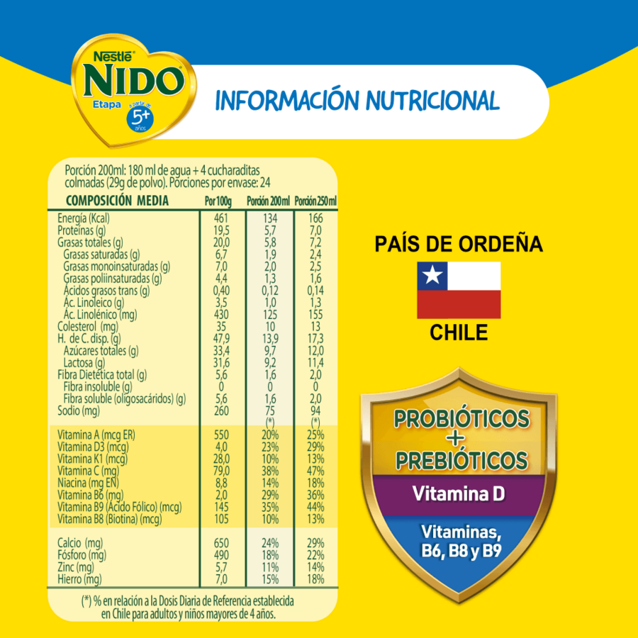 Leche en Polvo NIDO® 5+