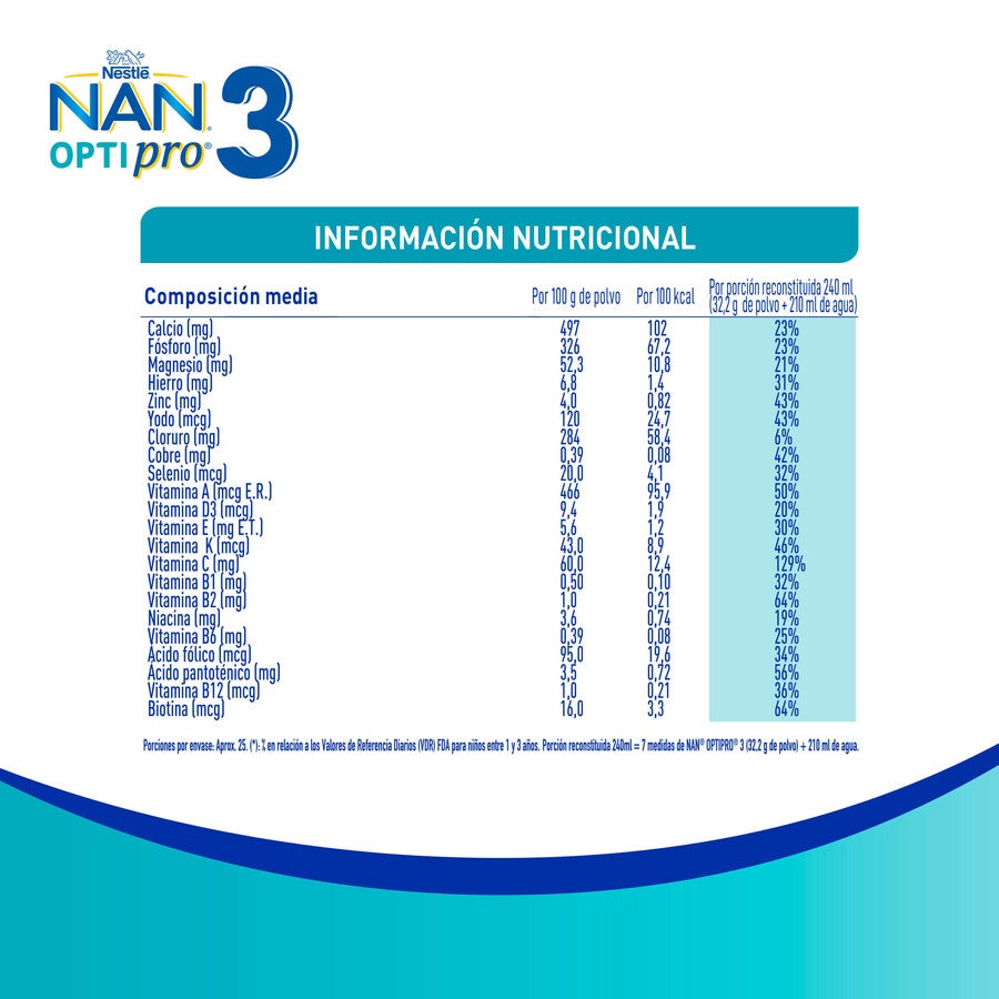 Fórmula Infantil NAN® 3 OPTIPRO® 800g
