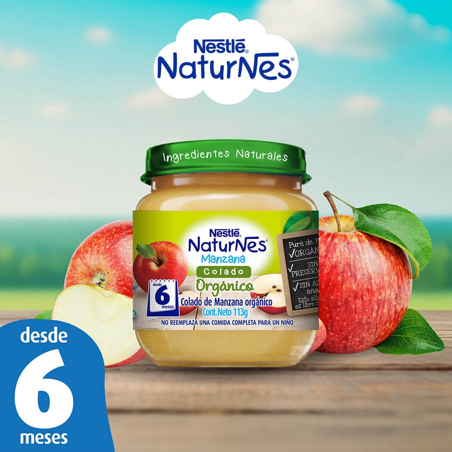 Colado Naturnes® Orgánico Manzana 113g