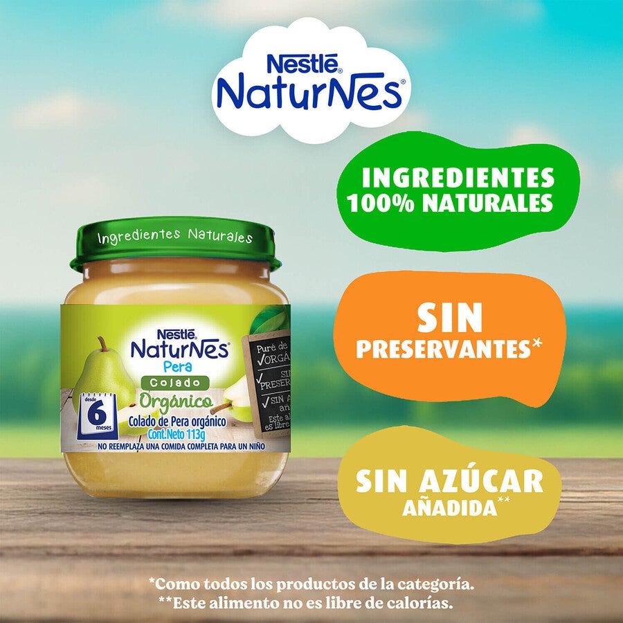 Colado Naturnes® Orgánico Pera 113g