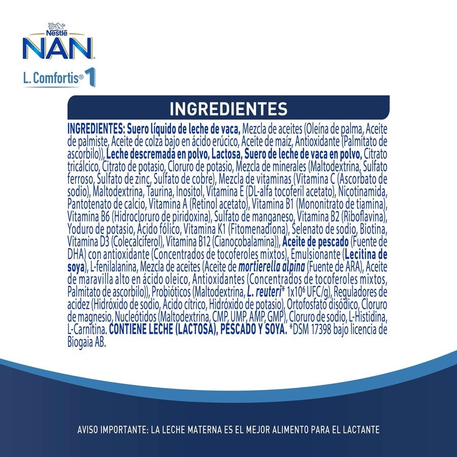 Fórmula Infantil NAN® 1 L Comfortis 800g