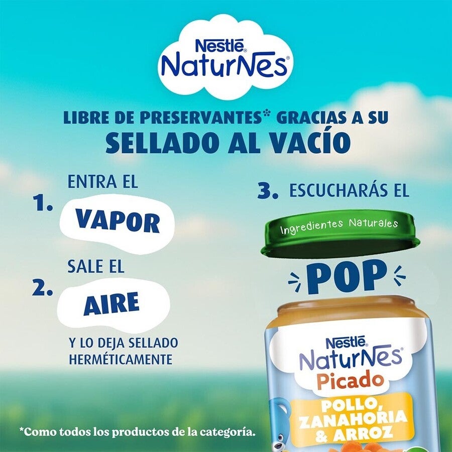 Picado Naturnes Pollo, Zanahoria y Arroz 215g
