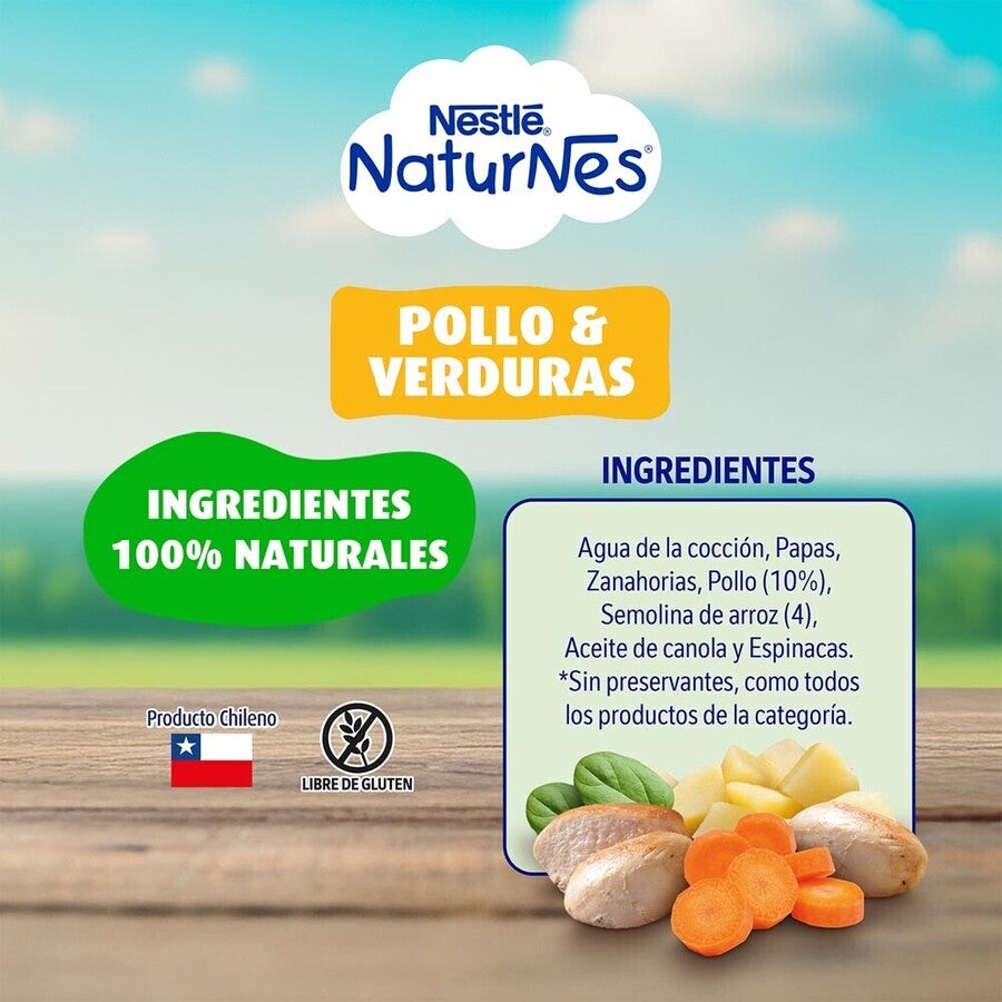 Colado Naturnes Pollo y Verduras 215g