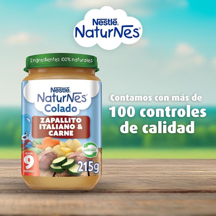Colado Naturnes Zapallito Italiano y Carne 215g 