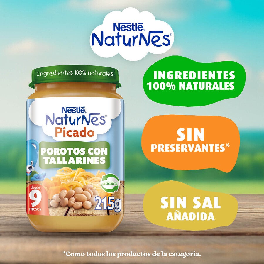 Picado Naturnes Porotos con Tallarines