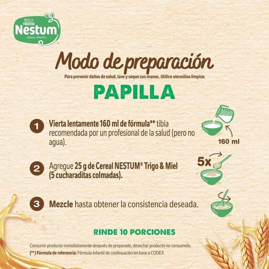 Cereal Infantil Nestum® Trigo y Miel 250g