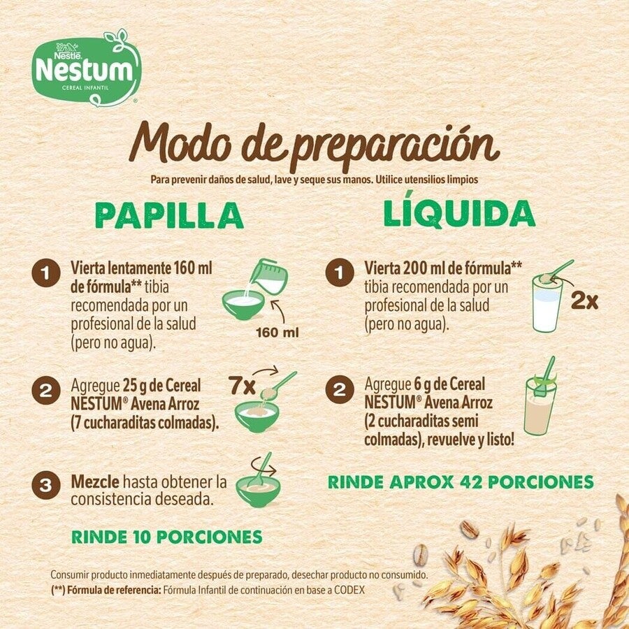 Cereal Infantil Nestum® Avena y Arroz 250g